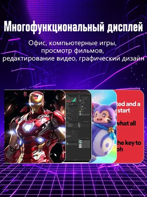 20" монитор для ПК, 75 Гц, черный, черный, фото 7