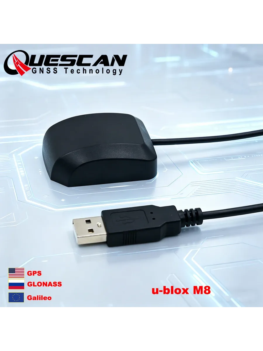 QUESCAN Windows Android ublox8 USB ГПС ГЛОНАССС GNSS антенны