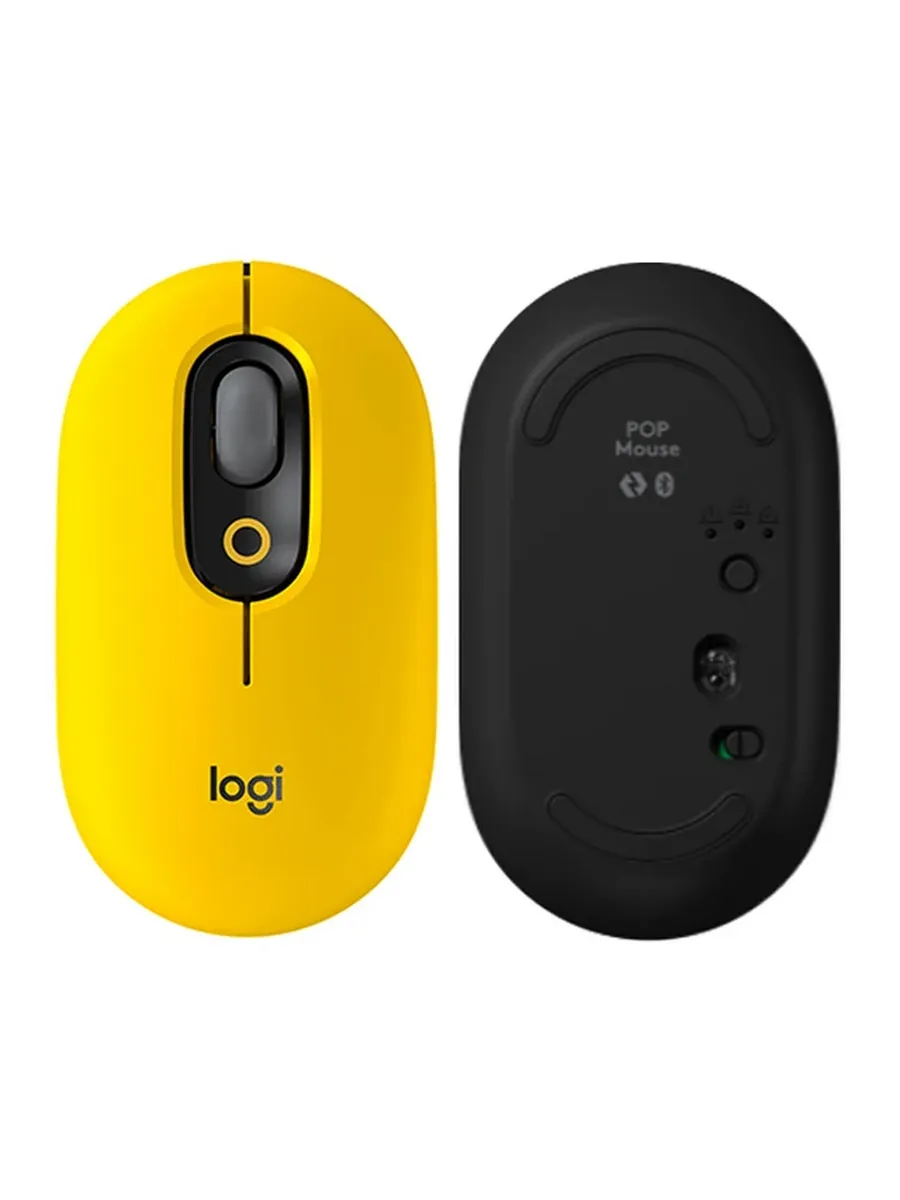 LOGITECH Беспроводная мышь Pebble Желтый, pop yellow