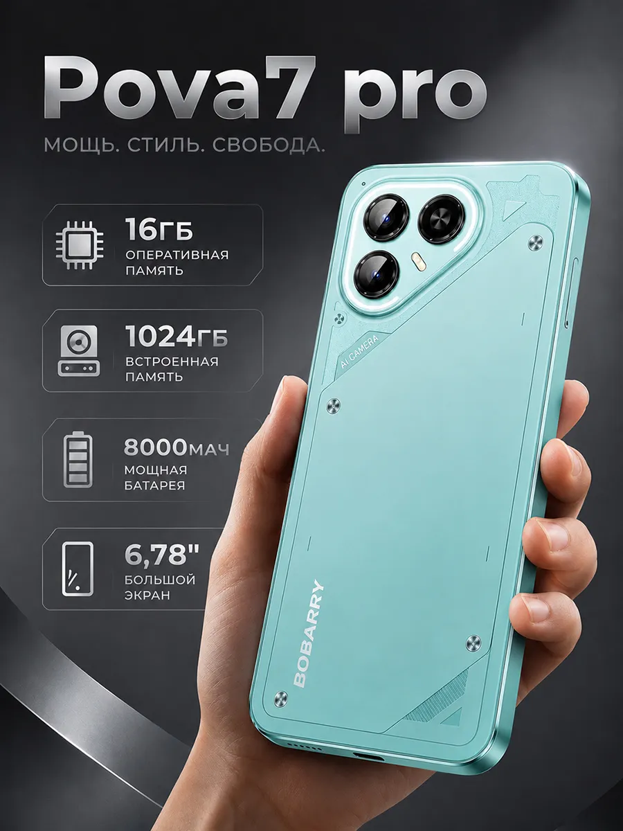 Cмартфон Tecno Pova 7 Pro 5G NFC игровые телефон 5G