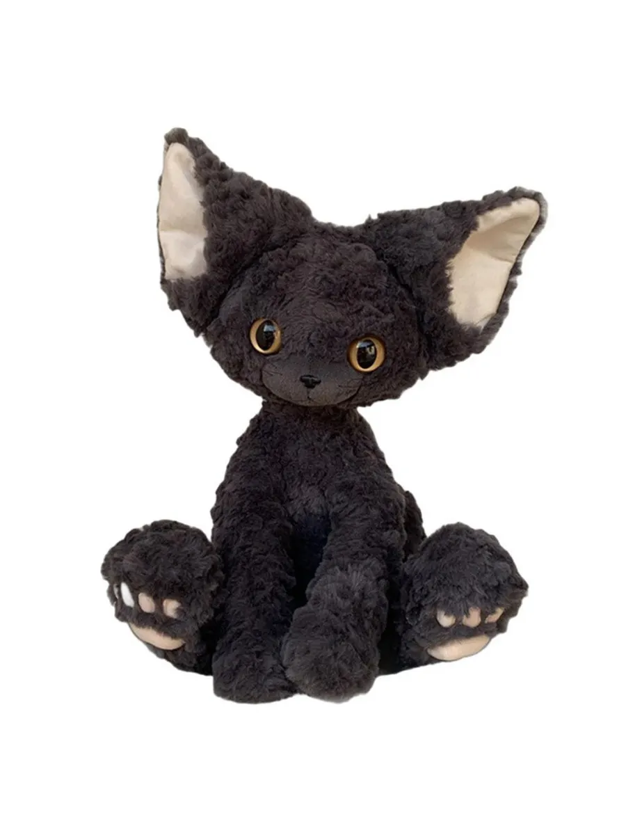 Кот игрушка мягкая немецкий девон-рекс ушастик 35см