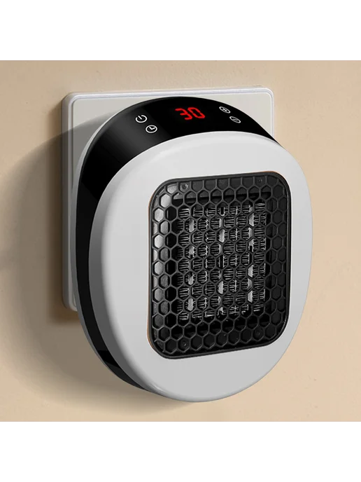 Обогреватель 600W в розетку с пультом, таймер 12ч, белый, 600 Вт, фото 3