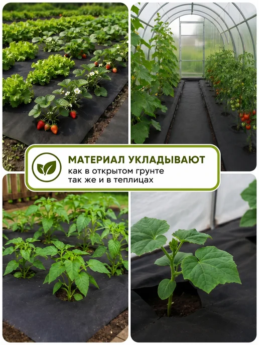 SOMIVA Геотекстиль от сорняков садовый 120 под щебень плотный, черный, фото 3