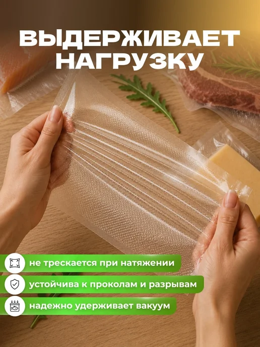 Пакеты для вакууматора рифленые рулоны 3 шт, 3 шт, фото 2