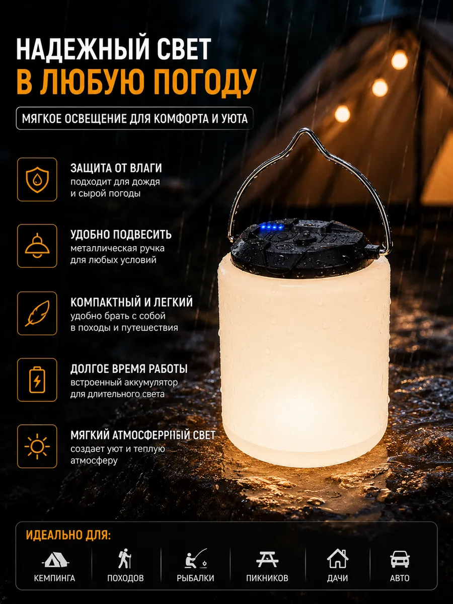 Кемпинговая светильник