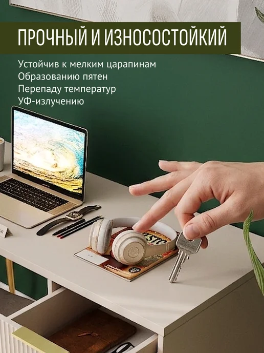 Гранд Волна Стол письменный компьютерный с ящиками, серый, фото 5
