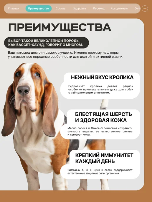 Сухой корм QUATTRO Бассет-Хаунд для собак, кролик, 12 кг, фото 2