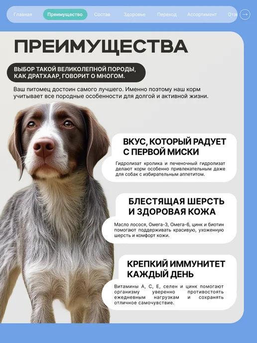 Сухой корм QUATTRO Дратхаар для собак, кролик, 12 кг, фото 2