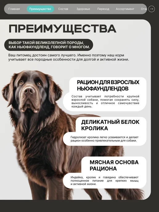 Сухой корм QUATTRO Ньюфаундленд для собак, кролик, 3 кг, фото 2