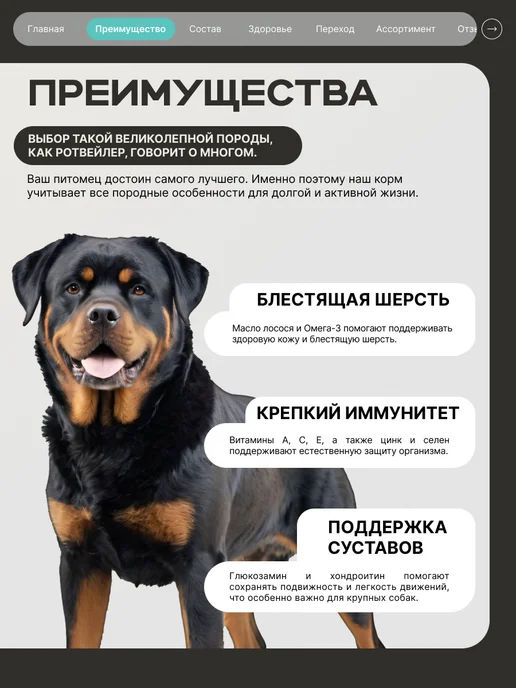 Сухой корм QUATTRO Ротвейлер для собак, кролик, 12 кг, фото 2