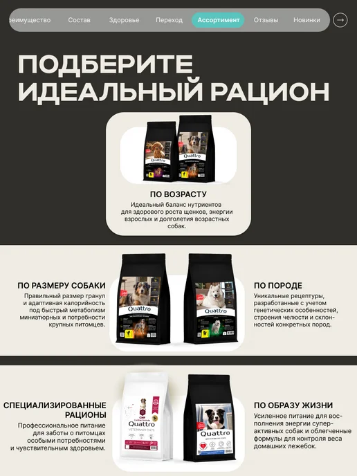 Сухой корм QUATTRO Ротвейлер для собак, кролик, 12 кг, фото 7