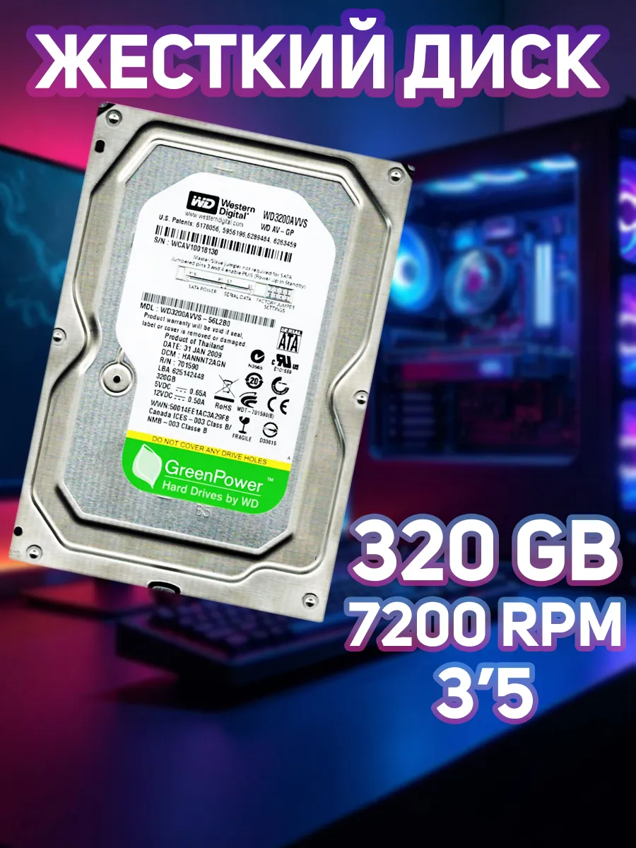 320 ГБ Жесткий диск WD3200AVVS