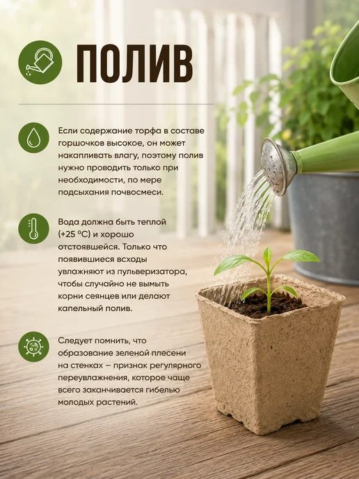 Агросидстрейд Торфяные мини круглые горшки для рассады 10 штук, коричневый, в упаковке 300 г, фото 5