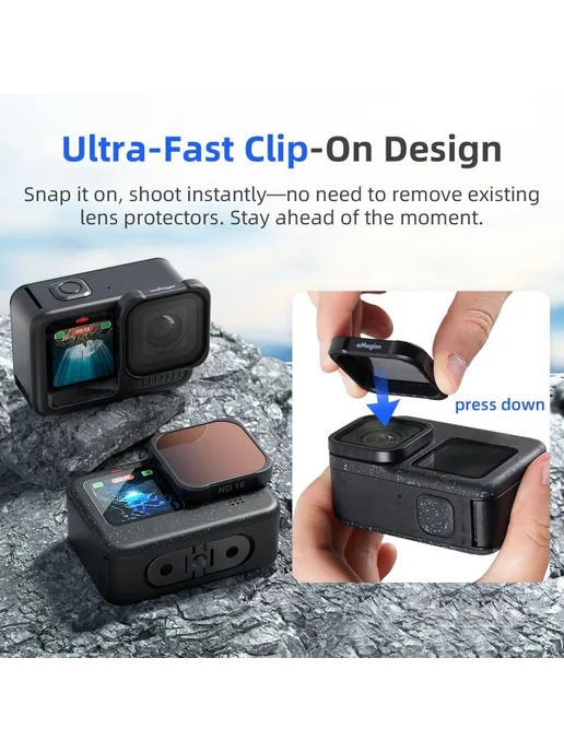 CPL-фильтр aMagisn для GoPro Hero 13–9, быстросъемный, вариант, фото 5