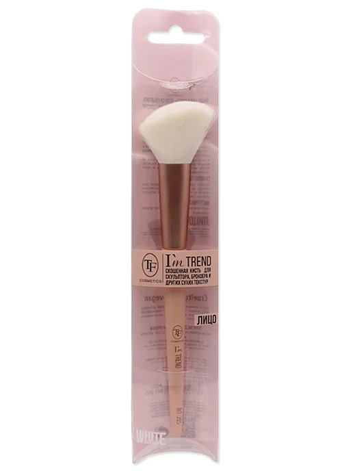 TF COSMETICS Скошенная кисть для контуринга лица и румян, для скульптора, белый, фото 6