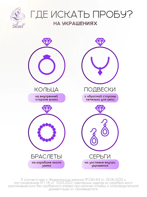 L-Silver Серебряные запонки с сапфиром и фианитами, серебристый, фото 8