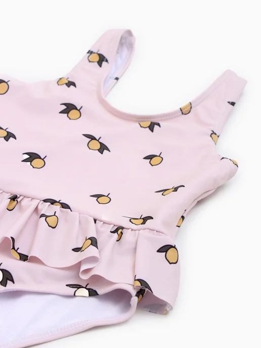 Minaku Слитный детский купальник с рюшами, рост 110-116 см, розовый, фото 8