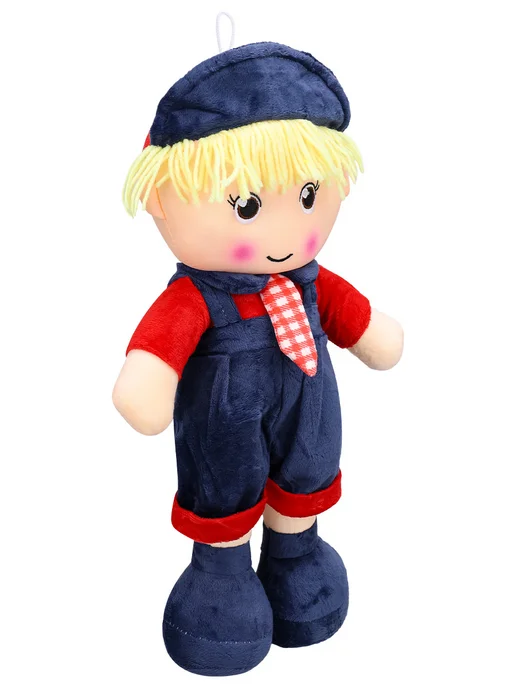 Рыжий кот. Мягкая кукла игрушка, синий, фото 6