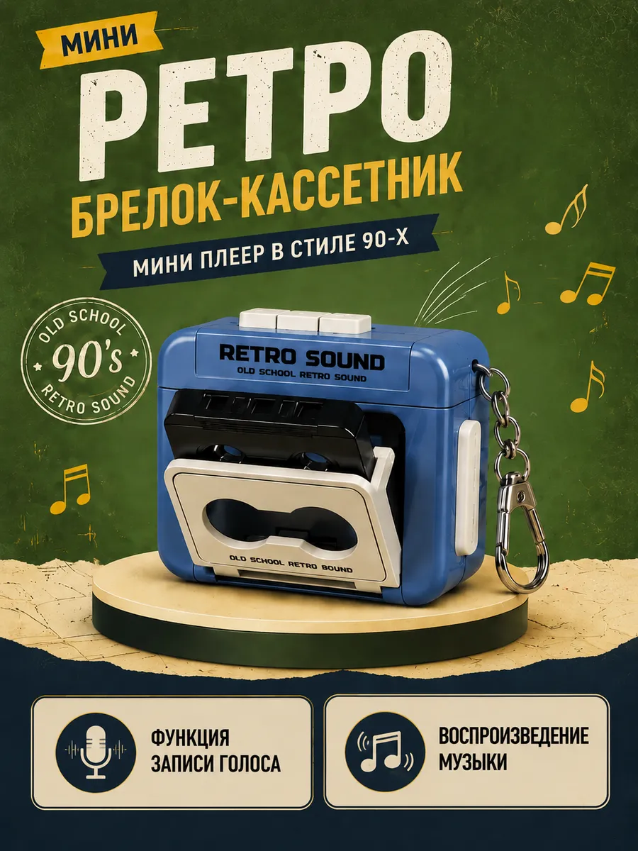 Аудио брелок музыкальный retro sound