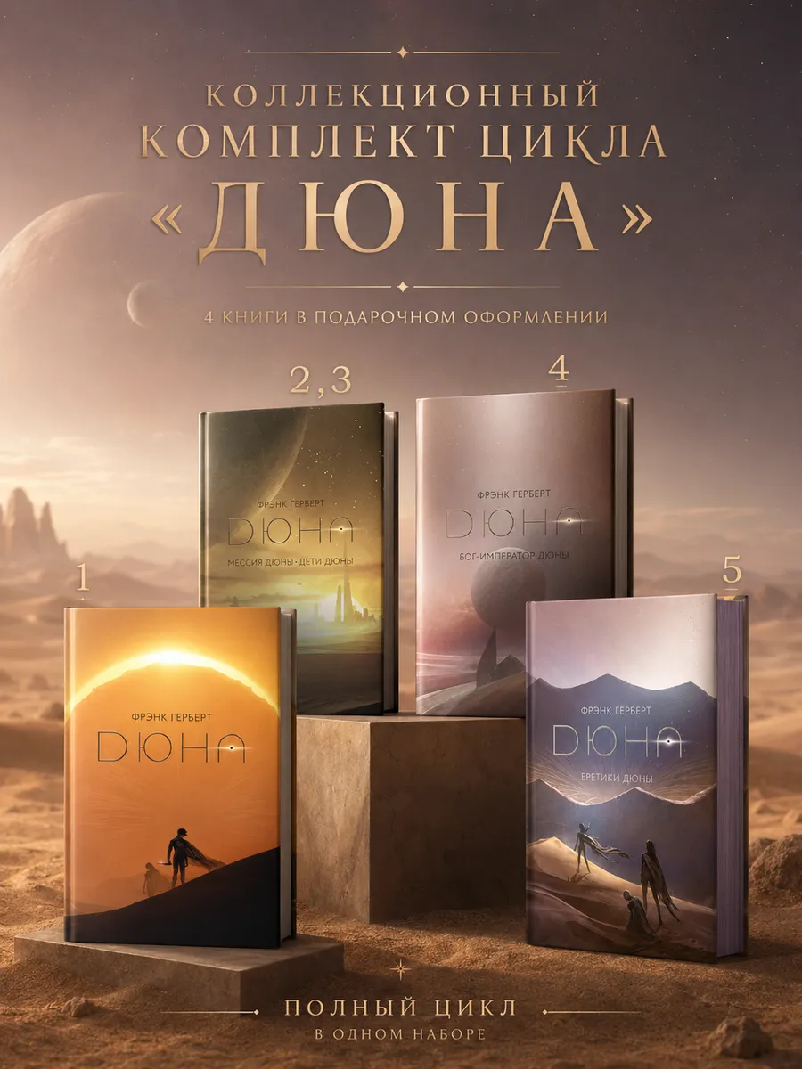ДЮНА 4 книги. Подарочные издания