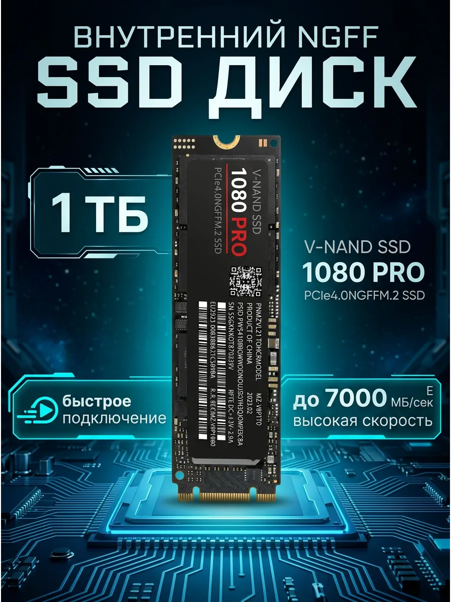 Внутренний SSD M2 диск 1ТБ