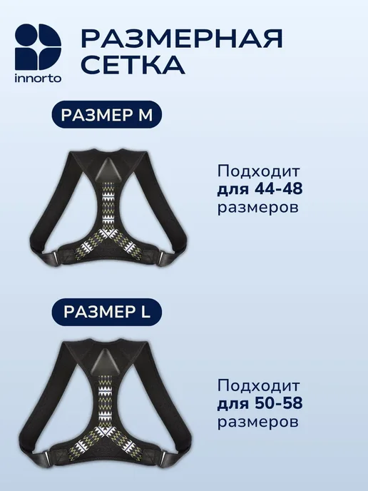 Корректор осанки INNORTO унисекс, размер M, вариант, фото 5