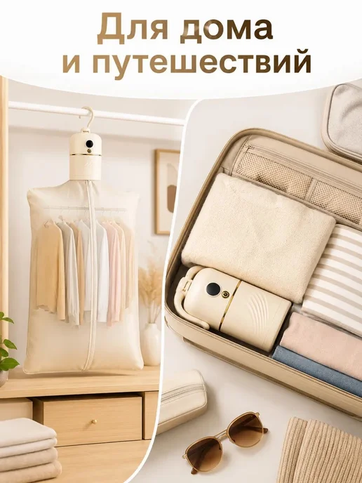 Портативная сушилка для одежды складная, бежевый, фото 4