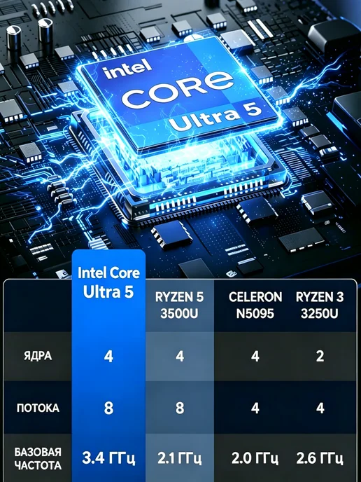 Ноутбук 2026 для работы и учебы 16.1" IPS 16ГБ 512ГБ SSD, 16 ГБ, 512 ГБ, фото 3