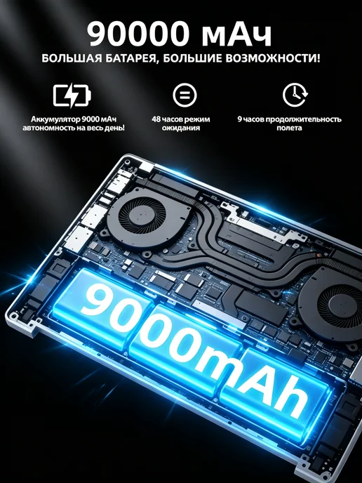 Ноутбук 2026 для работы и учебы 16.1" IPS 16ГБ 512ГБ SSD, 16 ГБ, 512 ГБ, фото 7