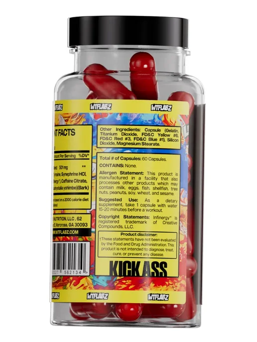 WTF Labs Жиросжигатель для женщин и мужчин KICK ASS HARD, вариант, фото 6