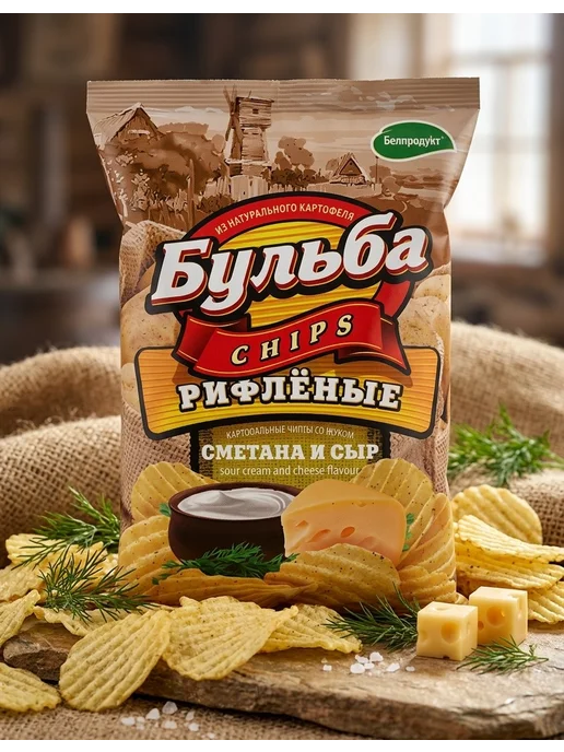 Бульба CHIPS Чипсы Бульбa (микс вкусов) 6шт х 75г, 6 шт, 75 г, фото 7