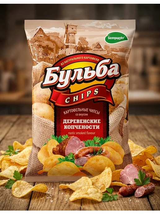 Бульба CHIPS Чипсы Бульбa (микс вкусов) 6х3шт х 75г, 6x3, 75 г, фото 5