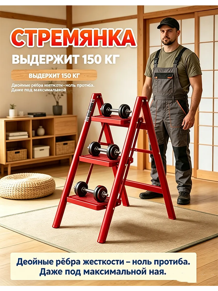 стремянка лестница трансформер прочная