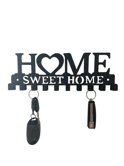 Настенная ключница HOME из железа, 5 крючков, вариант, фото 2