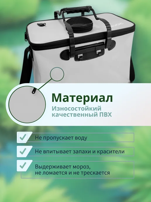 TroutPoint Кан рыболовный сумка для рыбы 50см, синий, фото 3