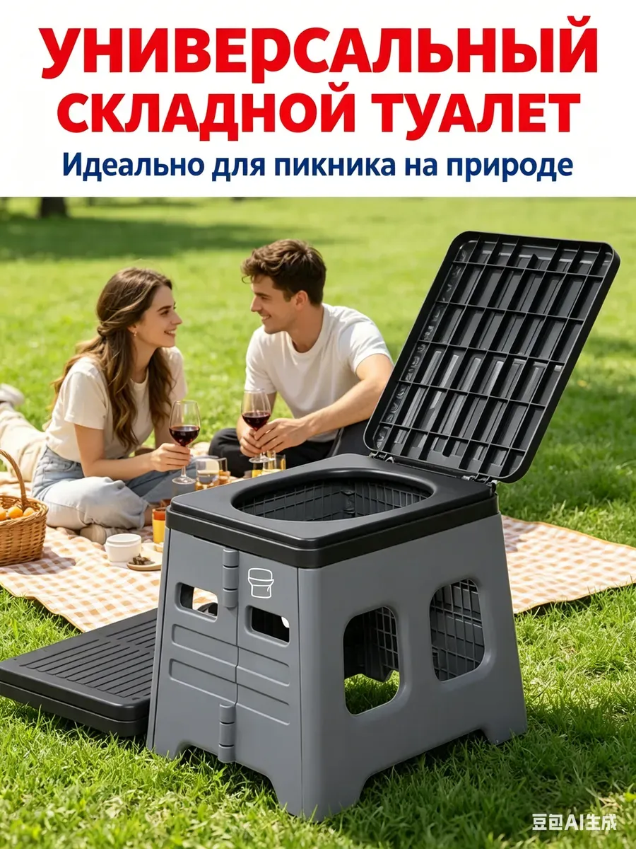 Туристический туалет, Биотуалет складной, унитаз уличный