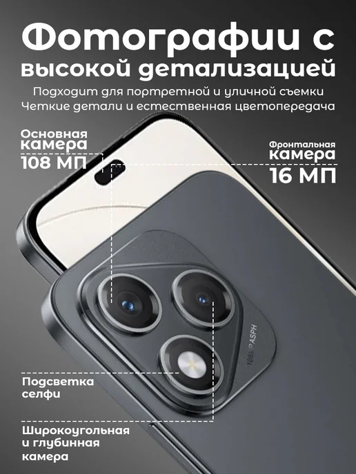 Смартфон HONOR 400 Lite 8/256 ГБ, черный, фото 3
