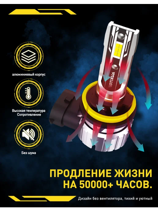 AUXITO Светодиодная для лампы H11 H8 LED авто диодные, вариант, фото 4