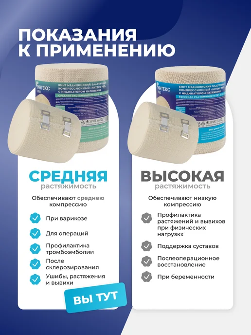Интекс Бинт эластичный с индикатором натяжения, 3,5м х 10см, средня…, 3,5 м, фото 4