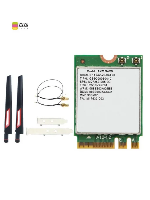 Wi-Fi 6E AX210NGW M.2 адаптер 3000 Мбит с + антенна, вариант