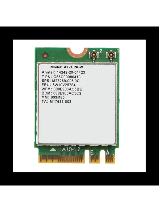 Wi-Fi 6E AX210NGW M.2 адаптер 3000 Мбит с + антенна, вариант, фото 5