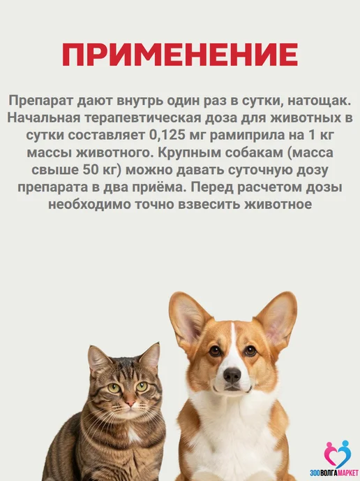 apicenna Вазосан для собак при сердечной недостаточности 1,25мг 30 шт, 1.25 мг и ко, фото 4