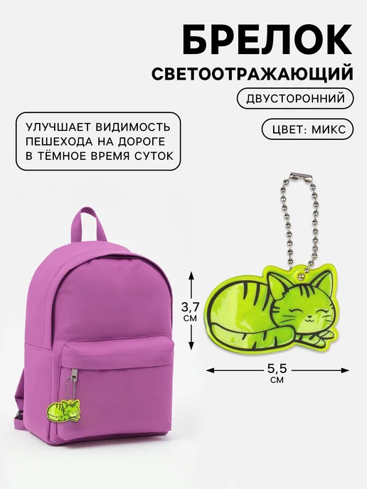 ProMarket2 Светоотражающий элемент, двусторонний, 5.5×4.3 см, 6 штук, 5.5x3.7 см