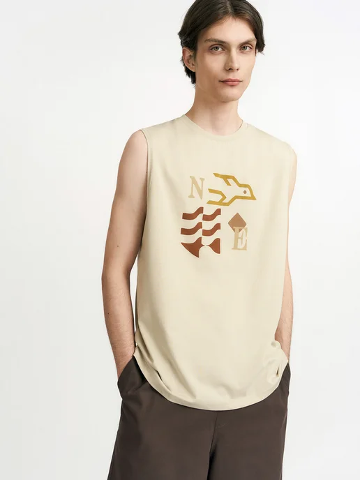 nice & easy Майка мужская, бежевый