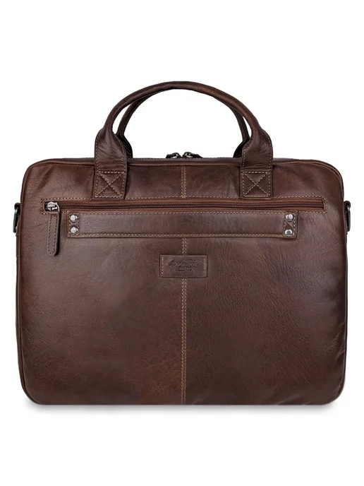 Ashwood Leather Портфель кожаный S-63 Brown, коричневый, фото 4