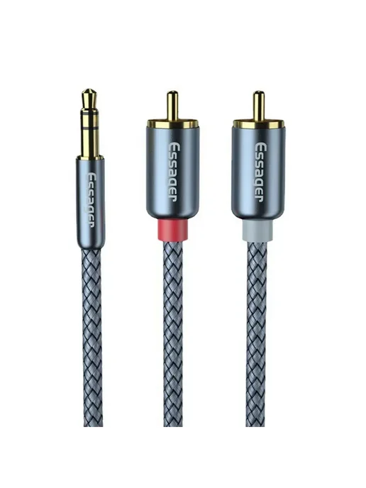 RCA AUX кабель 3.5мм jack – 2 RCA стерео Y-сплиттер, 3м, 3 м