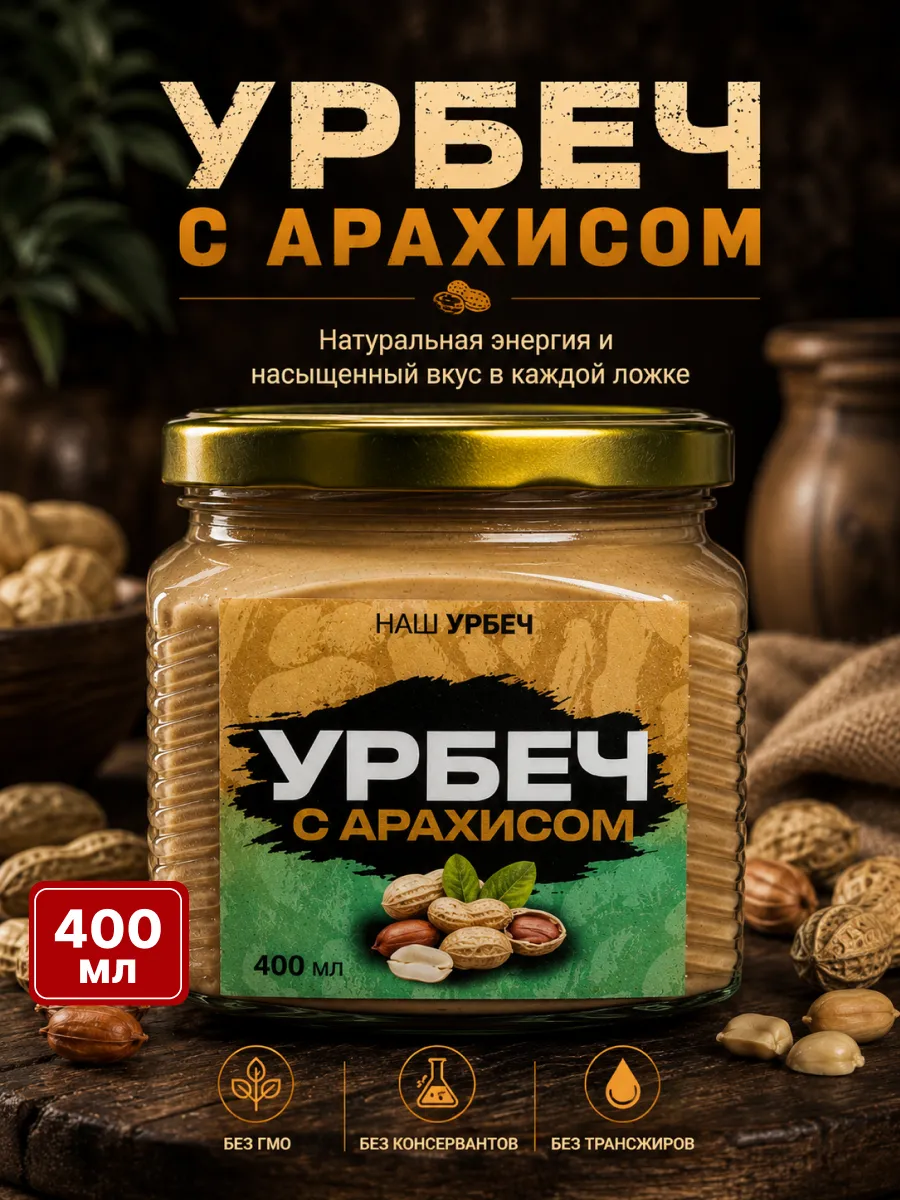 Урбеч арахисовый 400