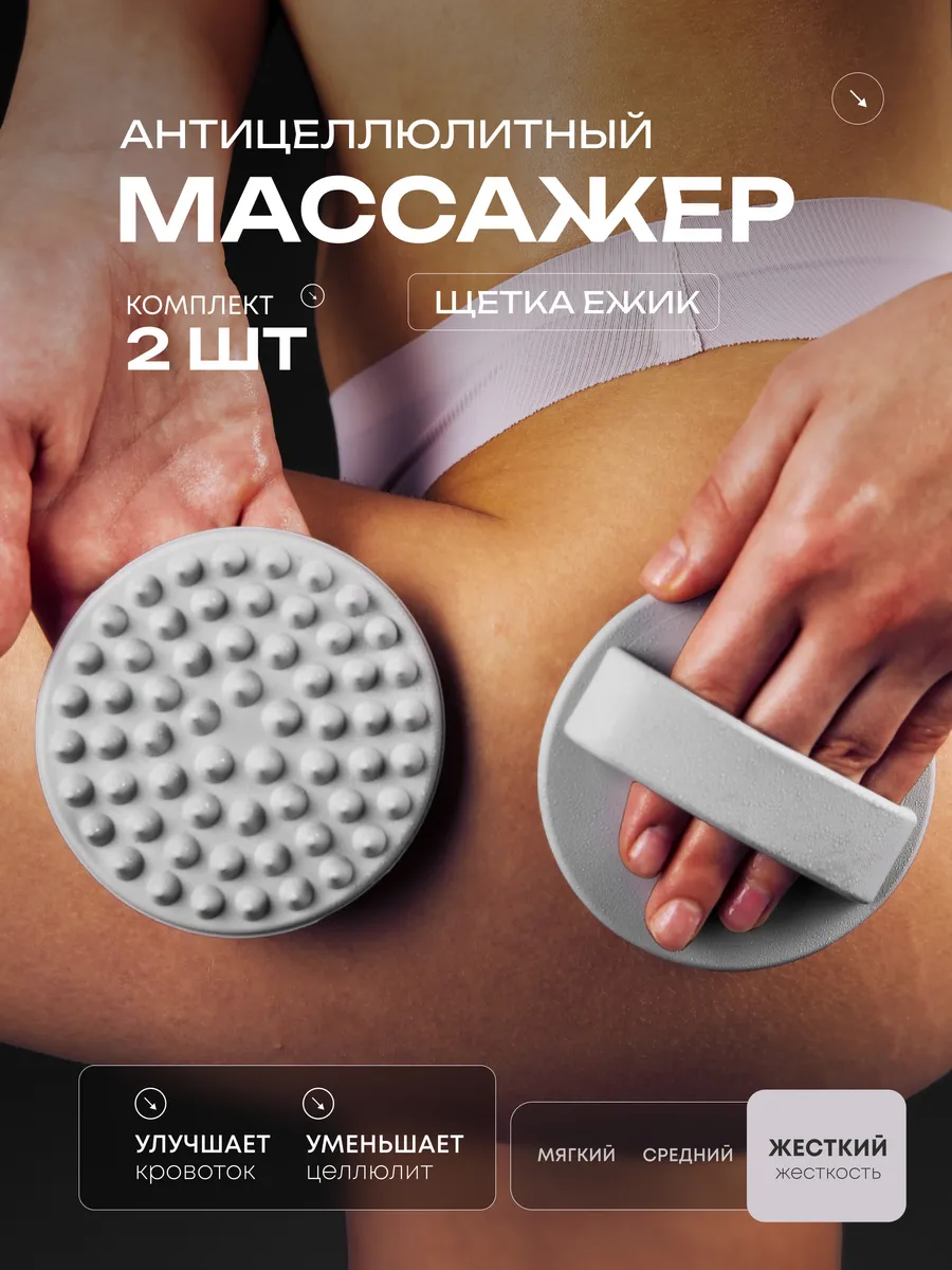 Массажер антицеллюлитный массажная щетка ежик варежка