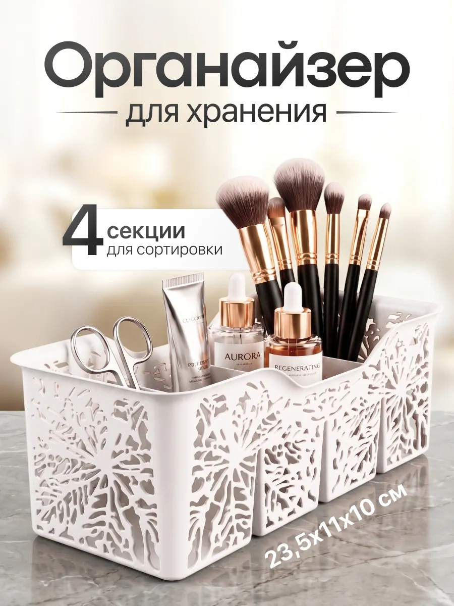 Органайзер корзинка для хранения косметики мелочей специй