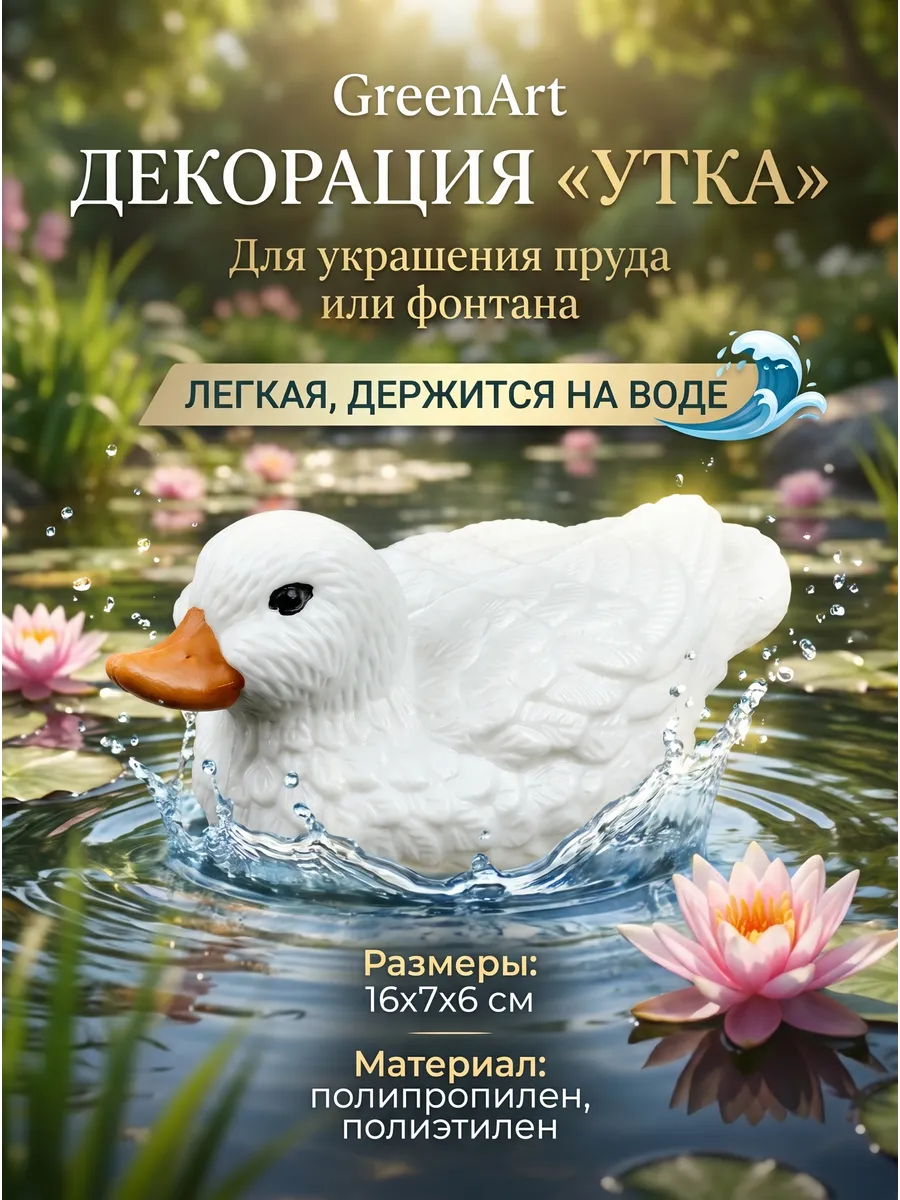 Декорация для водоёма "Утка"